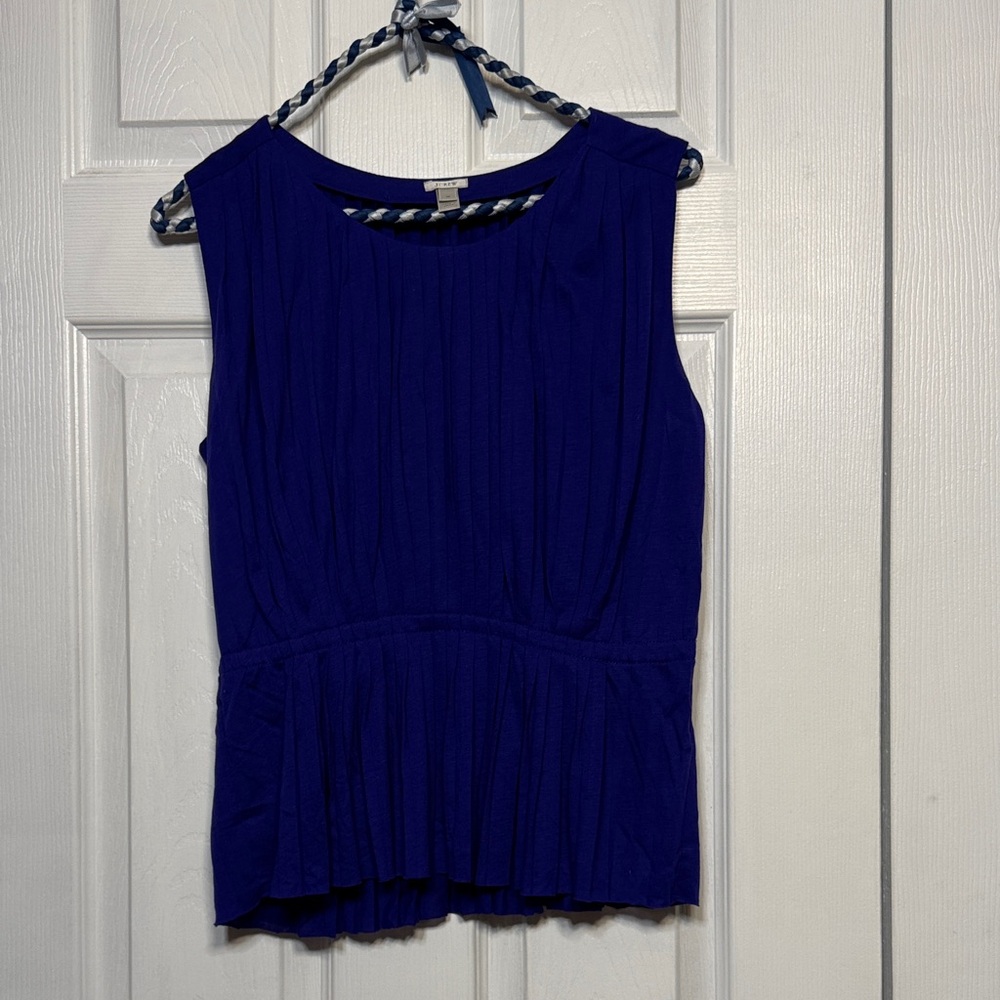 J.Crew Pleated Peplum Blouse